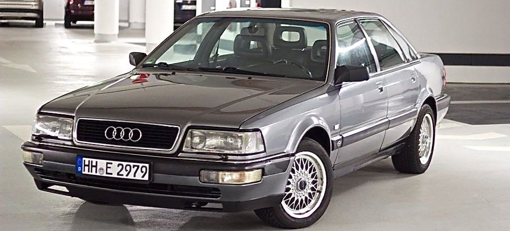 Das Rallyefahrzeug: Audi V8 3.6 von 1991 - mit kleinen optischen Mängeln, aber funktional