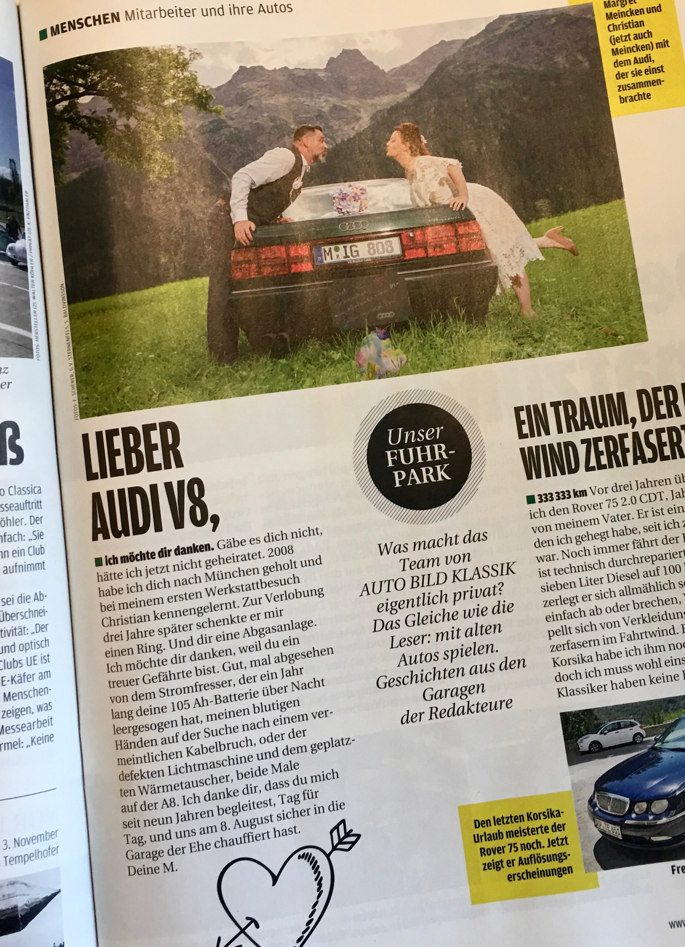 Mein Liebesbrief an den Audi V8 in der Auto Bild Klassik 10/2017