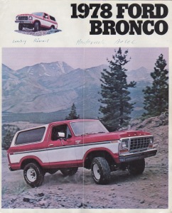 Deckblatt des original Prospekts von 1978. ©Ford Motor Company