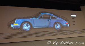 Die Darstellung der Porsche-DNA zeigt: Nahezu alle Modelle folgen konsequent einem Design.
