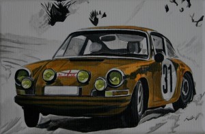 Für diesen Rallye-Porsche ließ sich Vidal von der Kundenzeitschrift Christopherus inspirieren. Zu verkaufen.